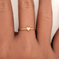Mini Heart Ring - Going Golden