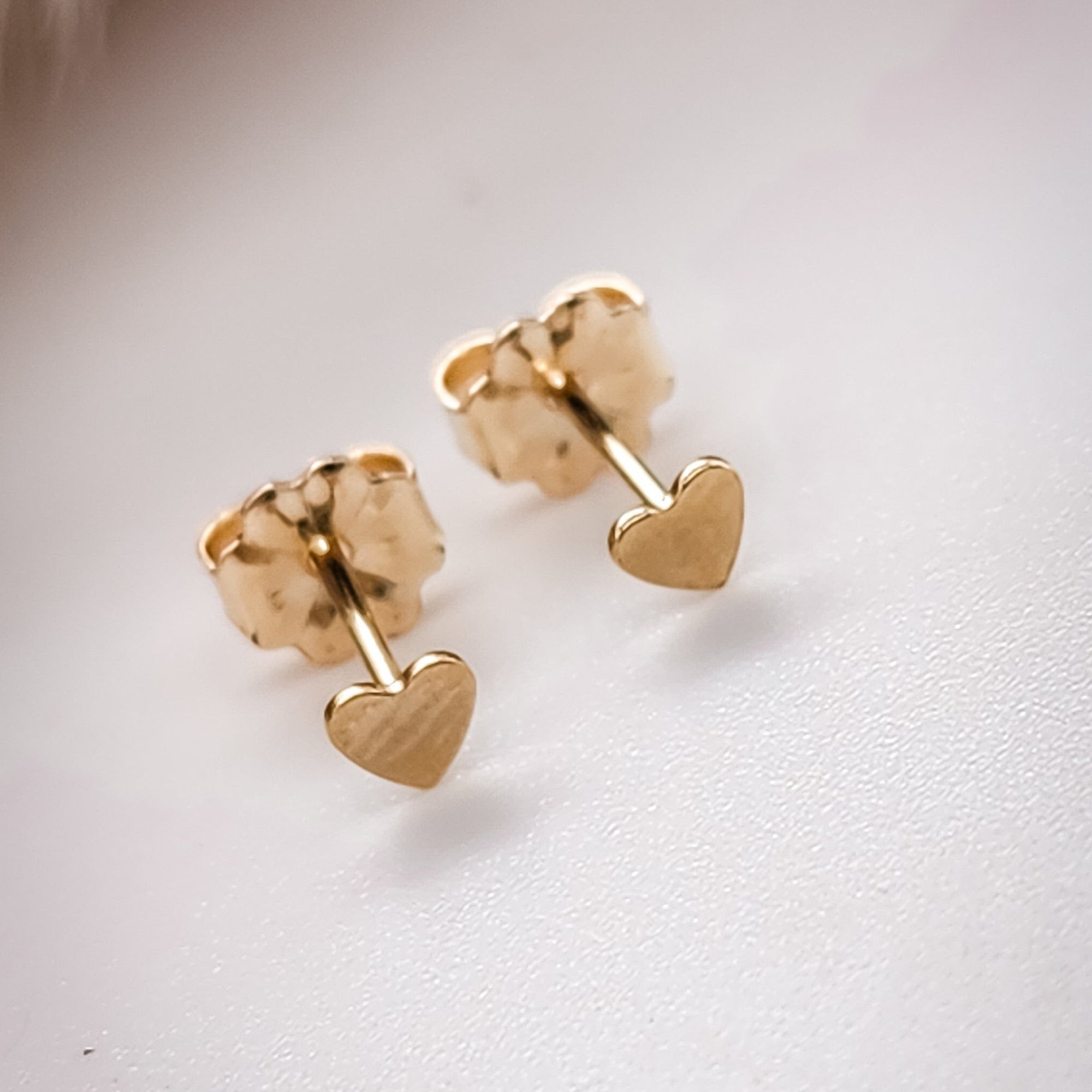 Heart Studs - Going Golden