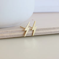 Lightning Earrings - Going Golden