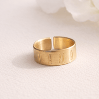 Brass Mama Cuff Ring - Going Golden