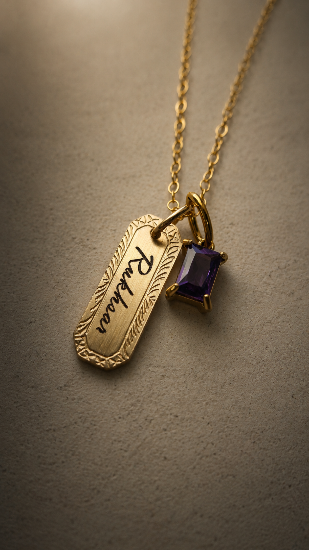Rectangle Pendant Necklace