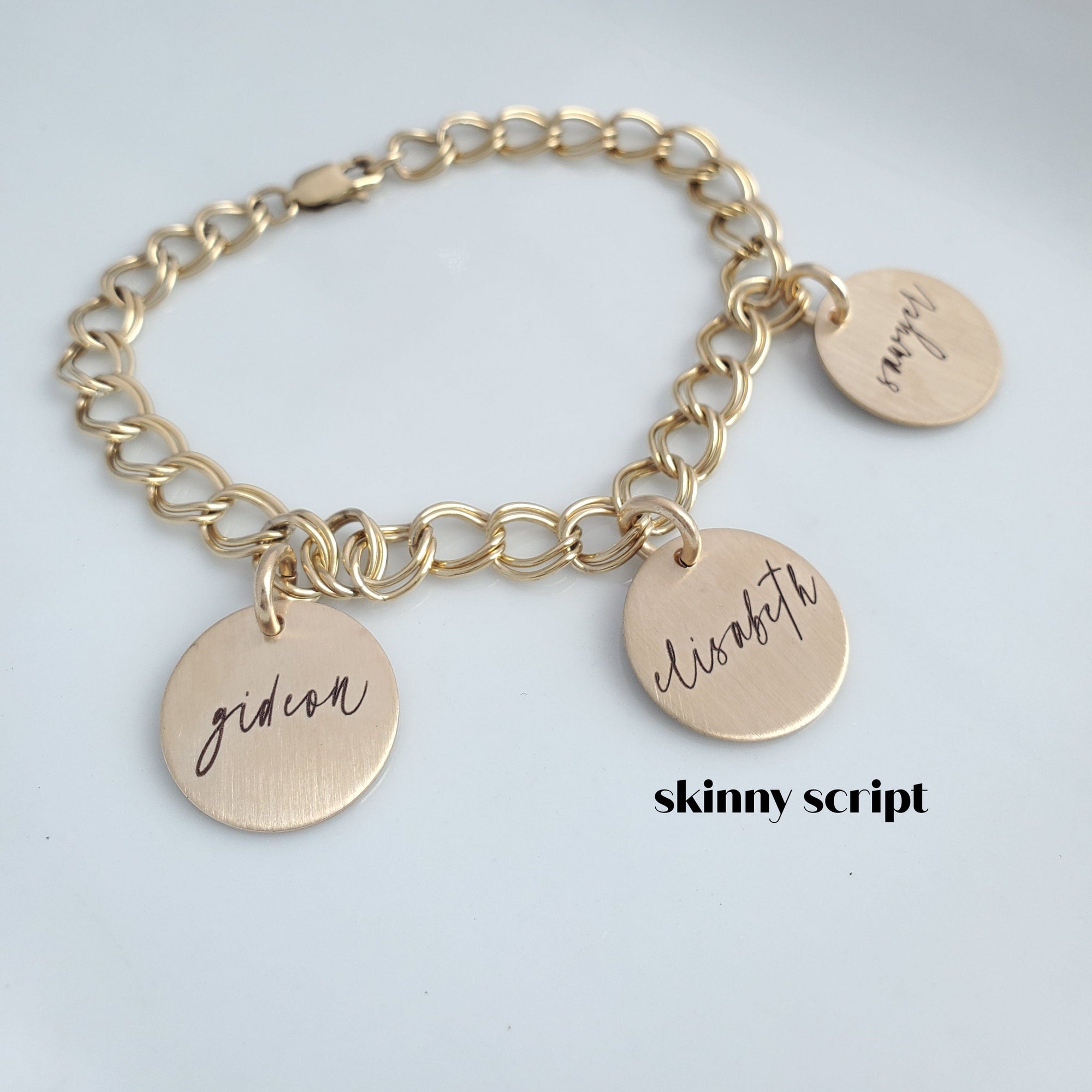 Personalized Name Charm Bracelet - Going Golden