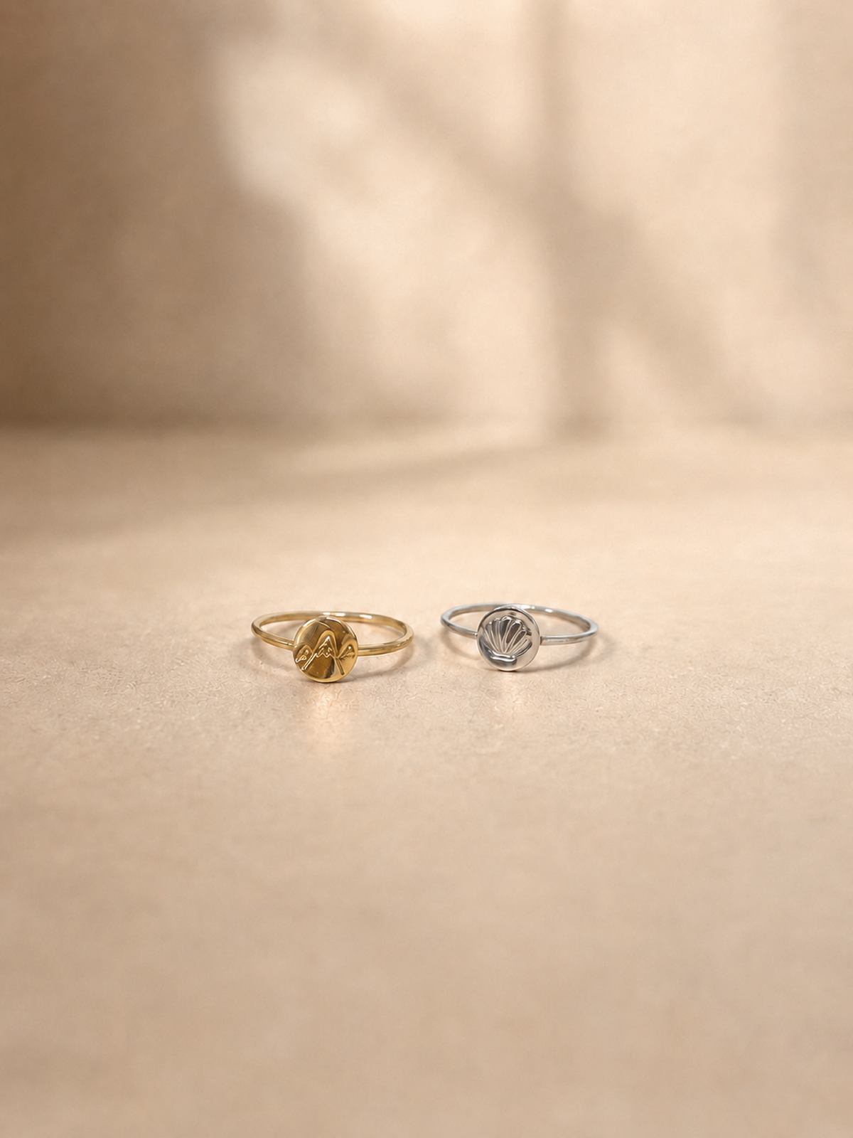 Hand-Stamped Nature Disc Ring