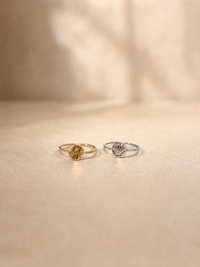 Hand-Stamped Nature Disc Ring