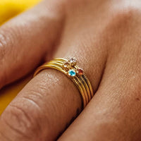 January Birthstone Stacking Ring - Going Golden