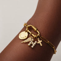 Gold Carabiner Paperclip Charm Bracelet - Going Golden
