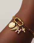 Gold Carabiner Paperclip Charm Bracelet - Going Golden