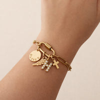 Gold Carabiner Paperclip Charm Bracelet - Going Golden