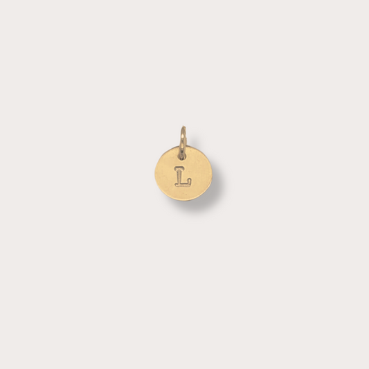 Gold Initial Tag Charm - Going Golden
