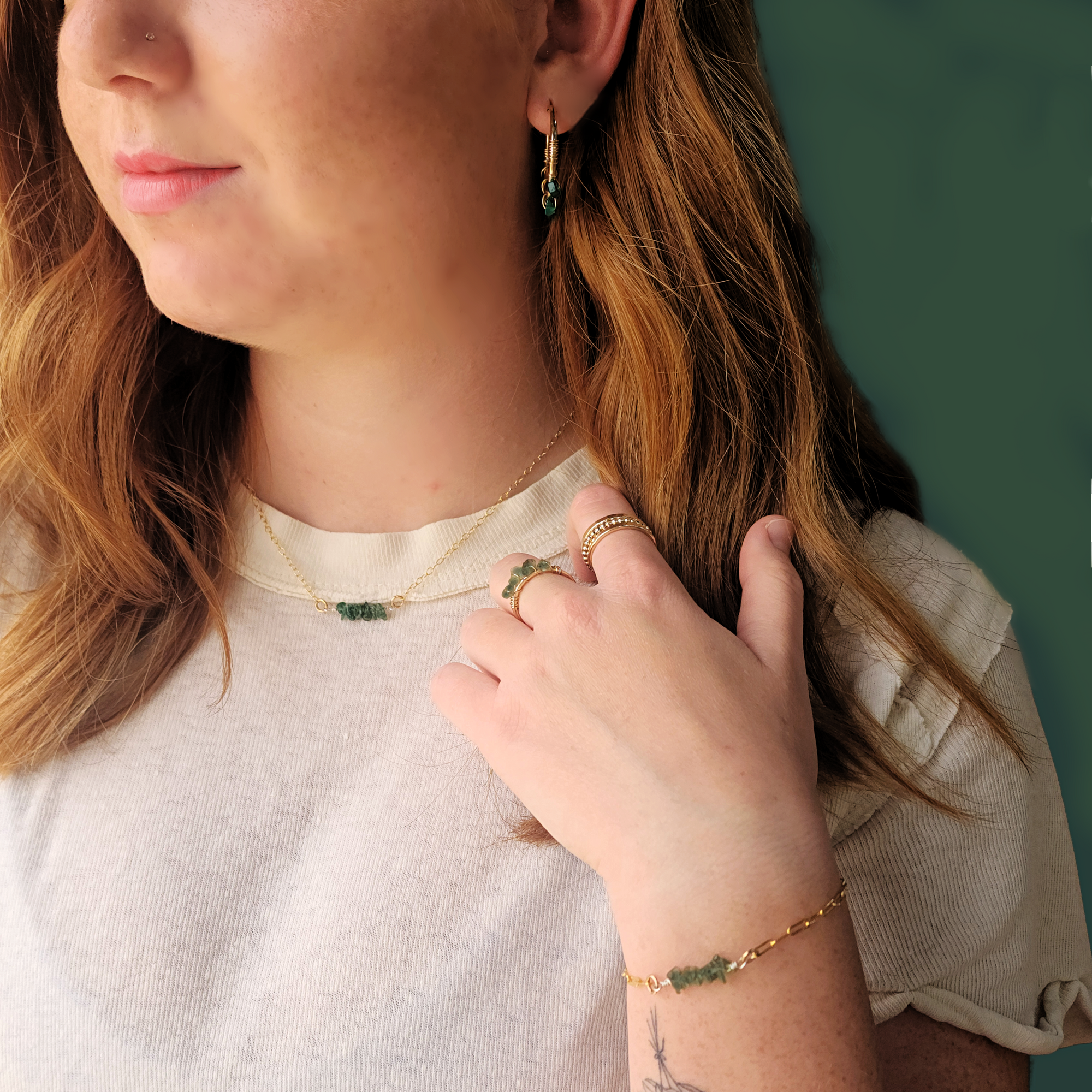 Birthstone Hoop Earrings