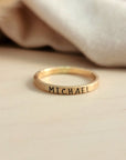 Thin Upper Stacking Name Ring