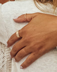 Solid Gold Textured Ring