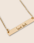 Actual Handwriting Bar Necklace - Going Golden