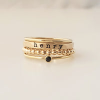 The Everly Stacking Ring Set - Going Golden