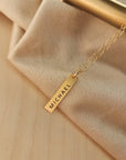 handmade gold-filled name necklace