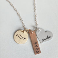 Three Names Necklace - Going Golden