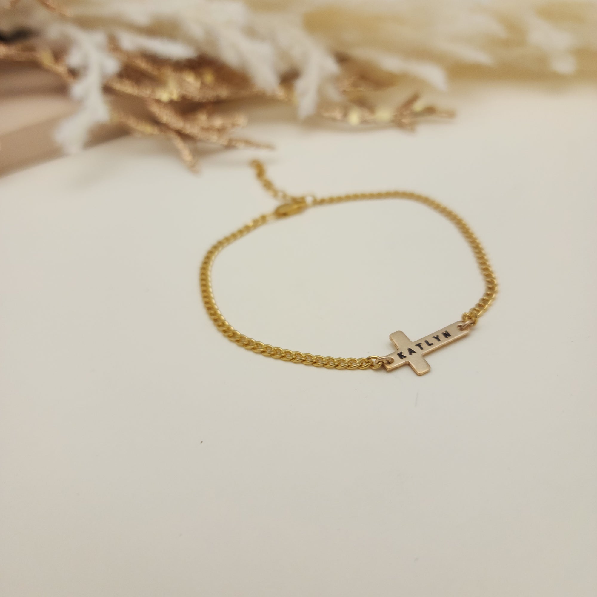 Personalized Cross Bracelet