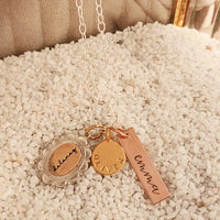Mixed Metals Three Names Necklace - Going Golden