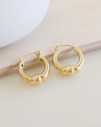 Gold Leaflet Hoops