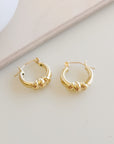 Gold Leaflet Hoops