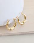 Gold Leaflet Hoops