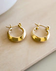 Gold Crescent Hoops