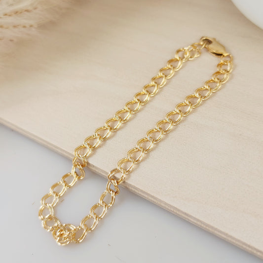 Gold Double Cable Bracelet