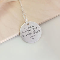 Handwriting Signature Necklace - Going Golden