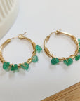 Birthstone Hoop Earrings