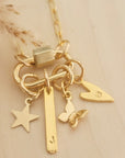 gold carabiner charm