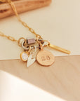 necklace with modern charms