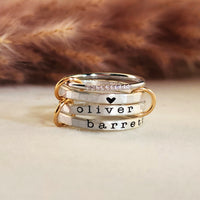 Connected Personalized Silver Ring Set - Going Golden