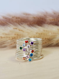 September Stacking Birthstone Ring - Going Golden