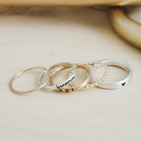 The Anniyah Stacking Name Ring Set - Going Golden