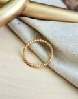 Thin Twisted Stacking Ring