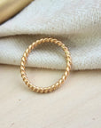 Thin Twisted Stacking Ring