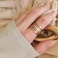 The Maryl Stacking Ring Set - Going Golden
