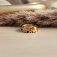 The Maddy Stacking Name Ring Set - Going Golden
