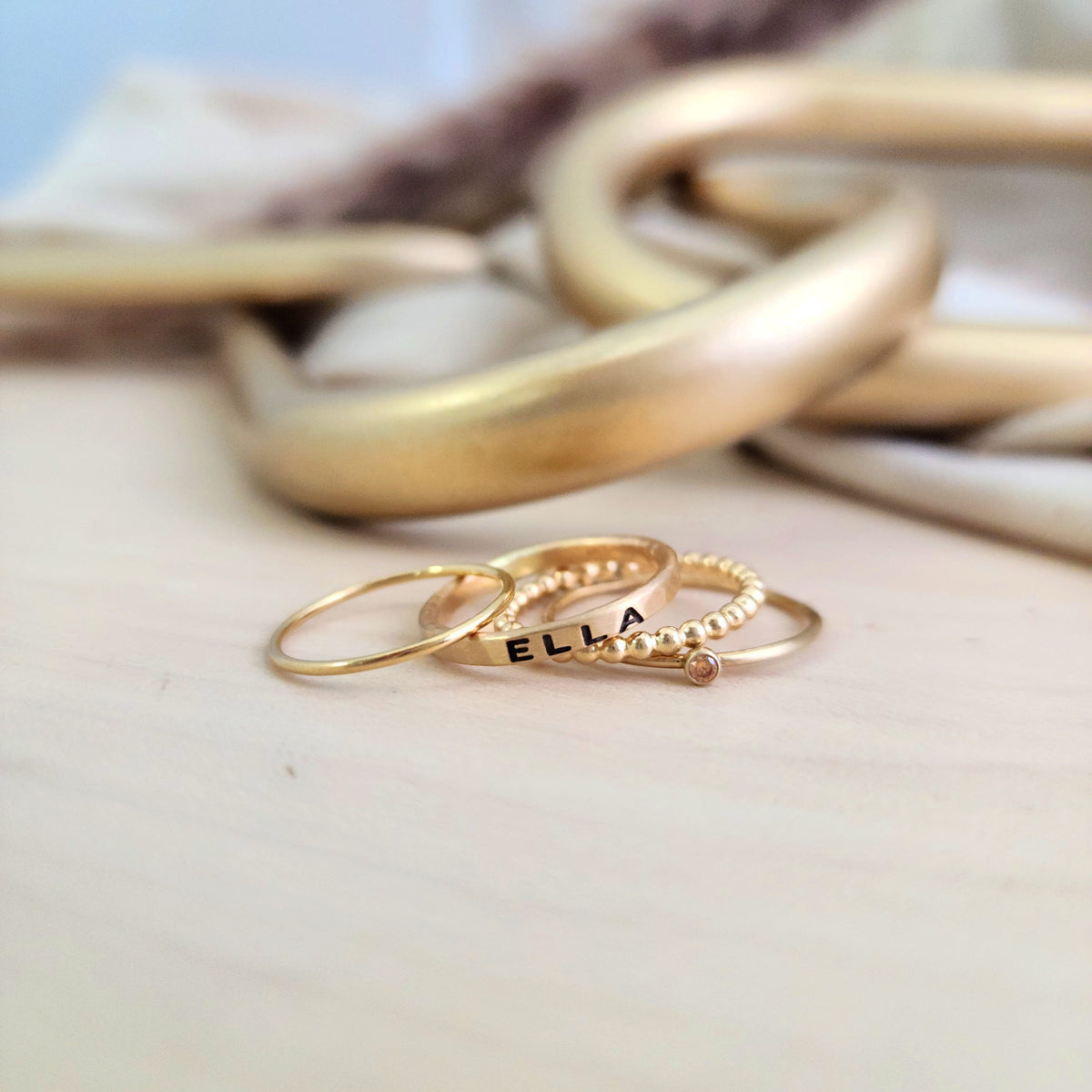 The Everly Stacking Ring Set - Going Golden