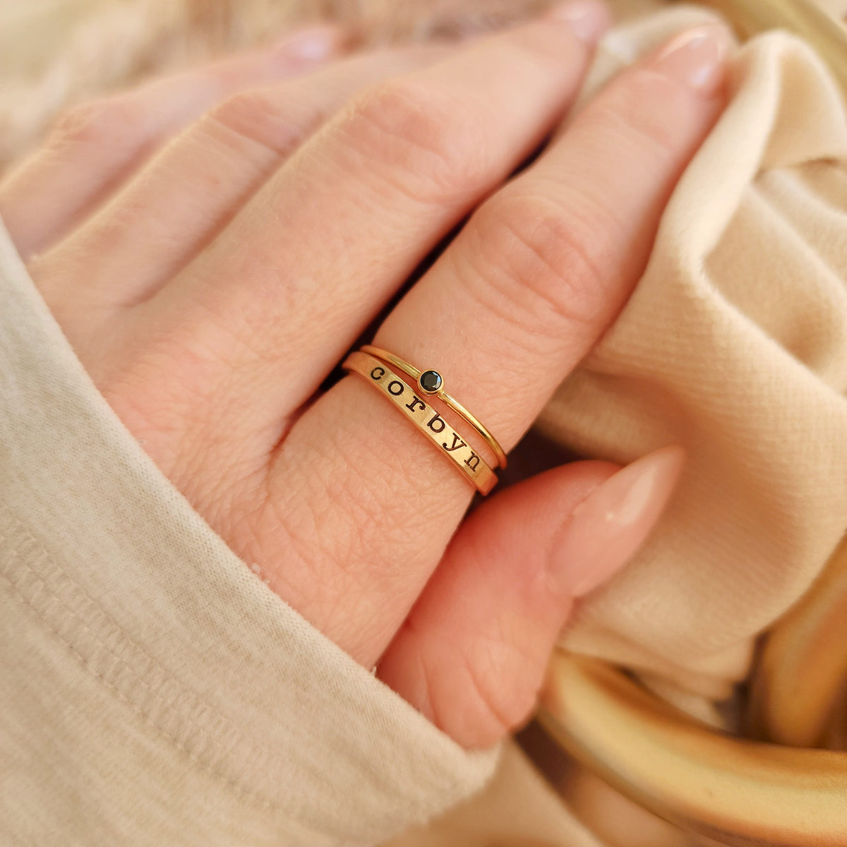 The Ensley Stacking Ring Set - Going Golden