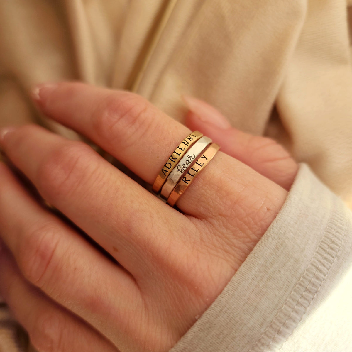 The Elena Stacking RIng Set - Going Golden