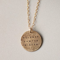 Gold Personalized Circle Pendant Necklace - Going Golden