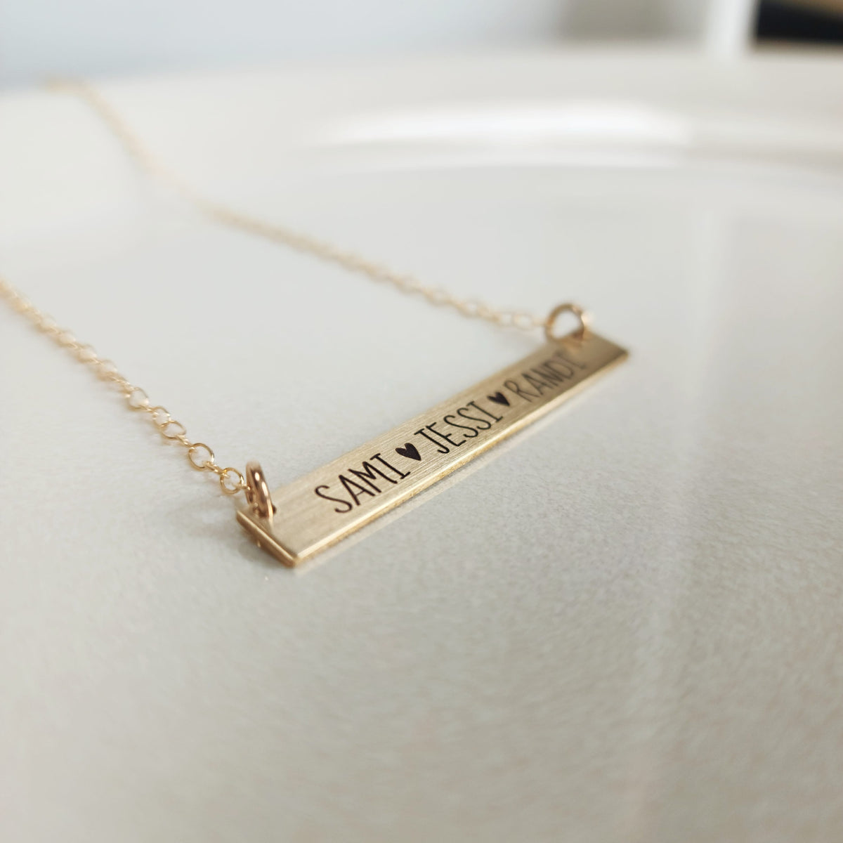 Gold Bar Name Necklace - Going Golden