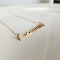 Gold Bar Name Necklace - Going Golden