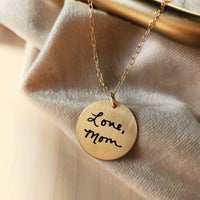 Personalized Handwriting Necklace - Going Golden