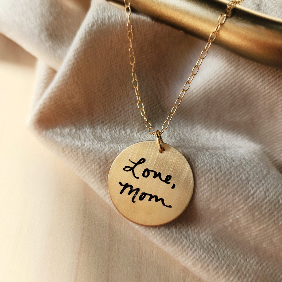 Personalized Handwriting Necklace - Going Golden