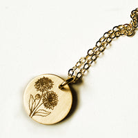 Birth Flower Necklace - Going Golden
