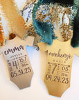 Copper Baby Statistics Ornament