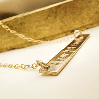 Gold Bar Stamped Name Necklace - Going Golden