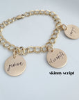 Personalized Name Charm Bracelet